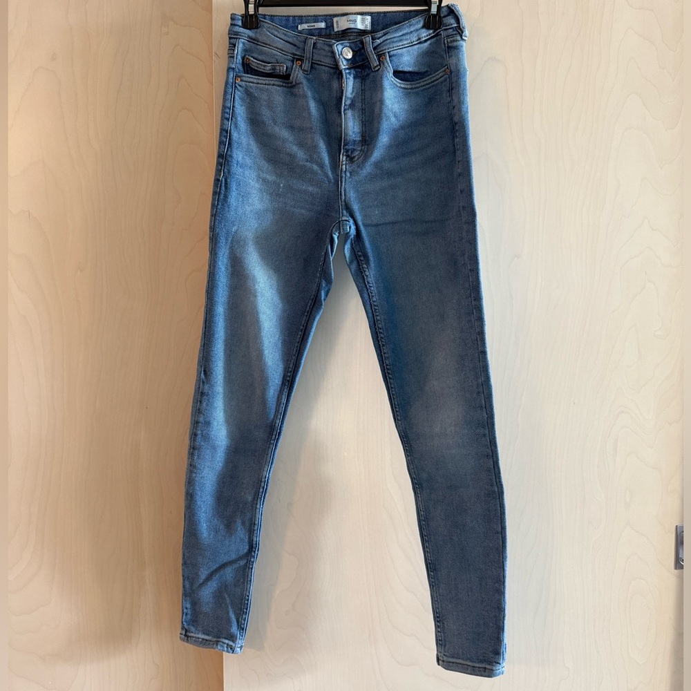 MNG Denim Soho Skinny Jeans - Light Blue Wash - Size 4 (EUR 36)